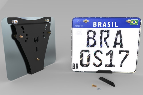Imagem 2 de 9 de Suporte Original Reforço De Placa Mercosul Bmw (todas)