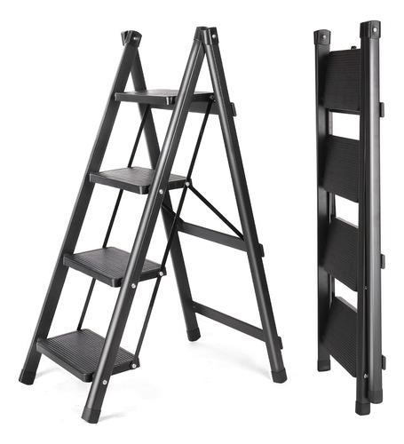 Escalera De 4 Escalones, Taburete Plegable, Escalones Anchos