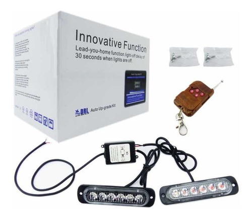 Kit 2 Focos Baliza Led Estroboscópica + Control 12v