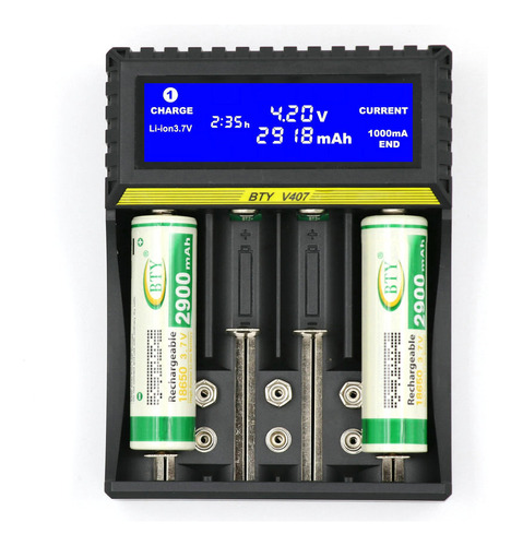 Multicargador Batería 18650 Lcd Aa Aaa 9v Cargador Inteligen