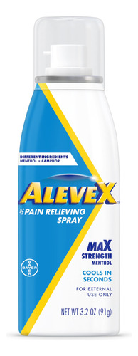 Alevex Spray Para Aliviar El Dolor Acción Rápida Y Secado