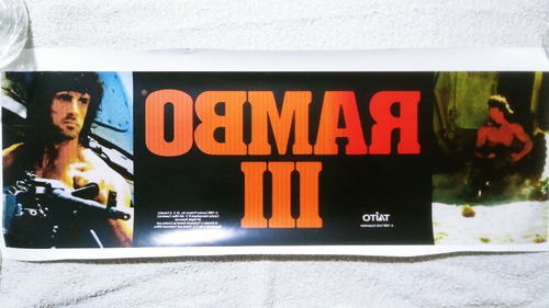 Imagen 3 de 3 de Vinilo Marquesina Arcade Rambo Iii Restaurada