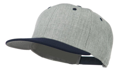 Gorra Dos Tonos Con Visera Plana Y Mezcla Lana Jaspeada Gris