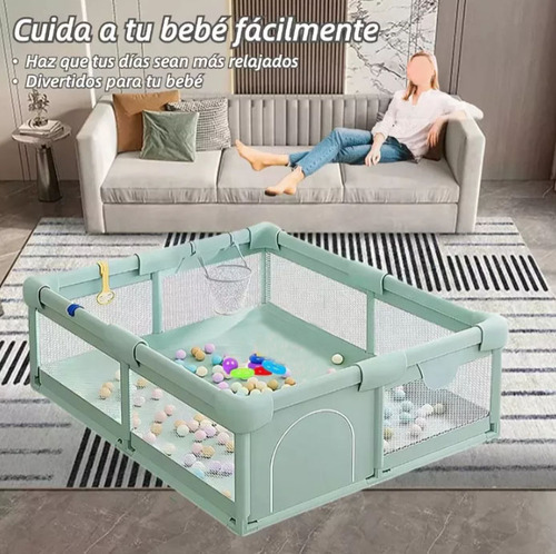Yeelusso Corralito Plegable Para Bebe Accesorios Corrales De Juegos Verde