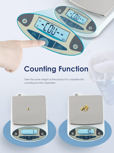 Báscula Digital Alta Precisión Con Pantalla Lcd 500g 0,01g