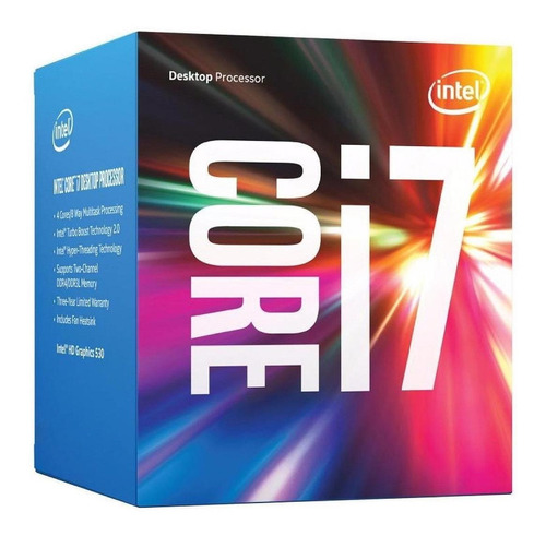 Processador gamer Intel Core i7-6700 BX80662I76700  de 4 núcleos e  4GHz de frequência com gráfica integrada