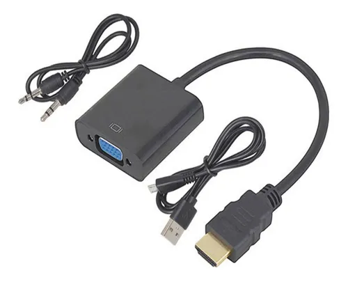 Conversor Hdmi A Vga Activo Audio Adaptador Tv Hd 1080p