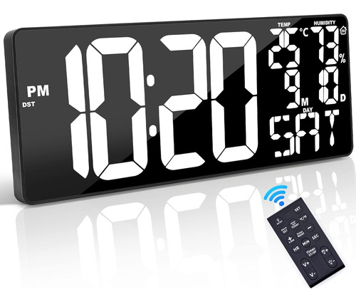 Reloj De Pared Digital Extragrande De 18 Pulgadas Contr...