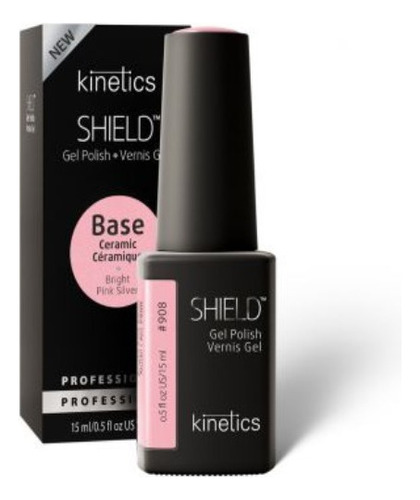 Base Em Gel Shield Kinetics 15ml #908 Bright Pink Silver