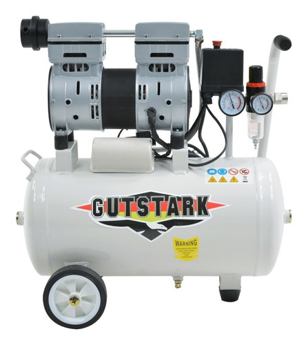 Compresor de aire eléctrico portátil Gutstark Mkz-compr25ltbla monofásico 25L 1hp 127V 60Hz blanco