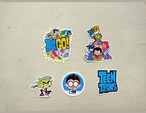 Imagen 5 de 5 de Pack De 20 Stickers De Los Jóvenes Titanes (p026)
