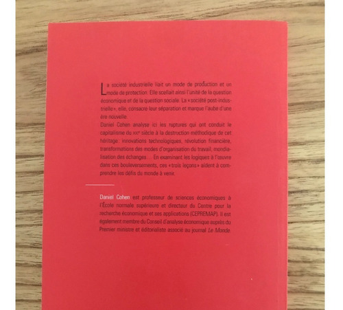 Trois Leçons Sur La Société Post-industrielle, Daniel Cohen