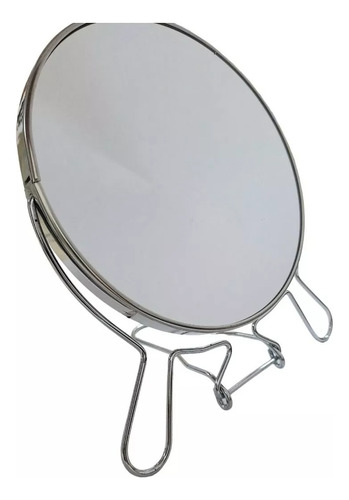 Imagen 3 de 3 de Espejo Pie Redondo 2 Caras Maquillaje 15 Cm 2x/1x Z Obelisco