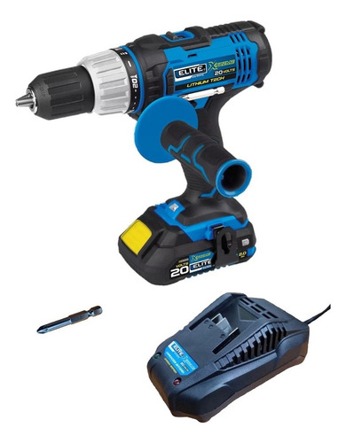 Combo Taladro Rotomartillo Elite + Esmeriladora Inalámbrico Color Azul Frecuencia 60