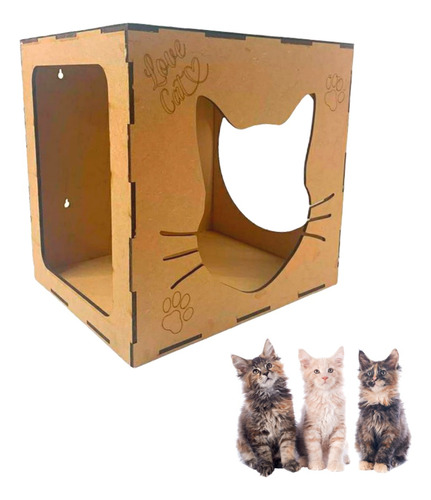Nicho Toca Suspensa Com Carpete Para Gatos Em Mdf Promoção