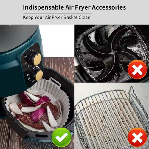 Pack X2 Molde Simple Silicona Air Fryer Horno Microondas Surtido