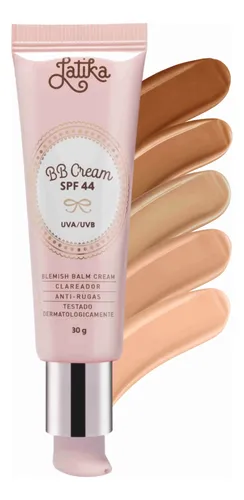 Bb Cream Latika Fps 44 Base Maquiagem Clareador Facial Pele