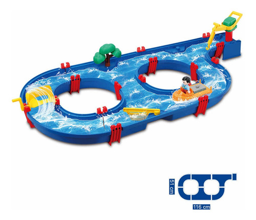 Pista Acuática Armable Bloques Con Barcos Juego De Mesa Niño