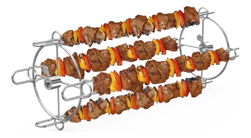 Brochetas Giratorias De Acero Inoxidable Para Asador, Juego