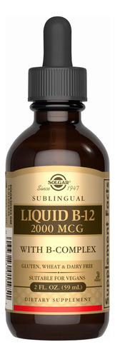 Solgar B-12 Líquido Sublingual 2000 Mcg 59 Dosis