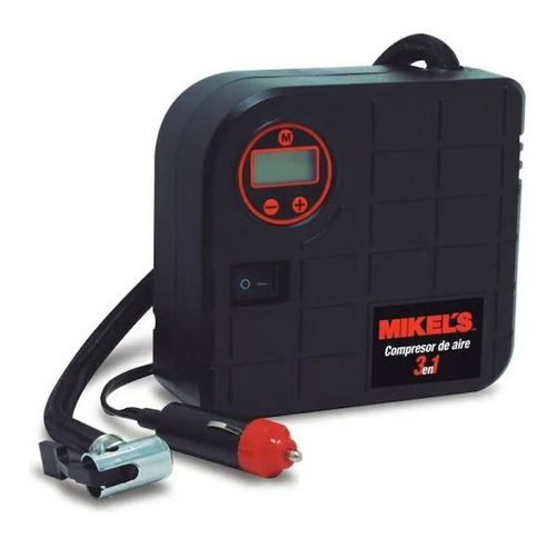 Compresor de aire mini a batería portátil Mikel's W-1557 12V negro