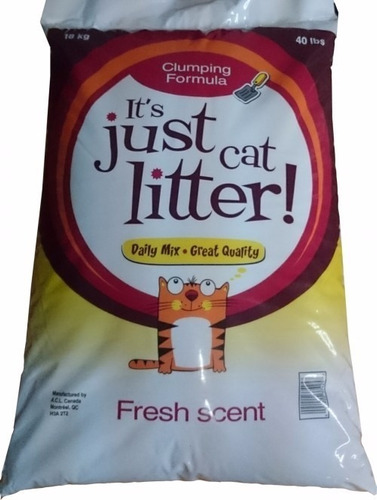 Imagen 5 de 6 de Arena Gatos Just Cat Litter 100 % Bentonita Canadiense 18 Kg