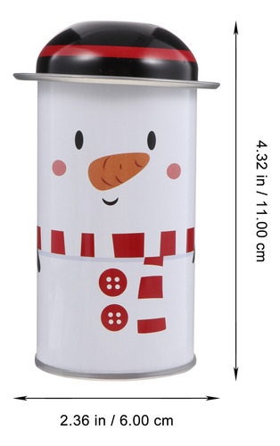 Imagen 5 de 8 de Caja Redonda De Metal Para Galletas, Vacía, De Navidad, 3 Un