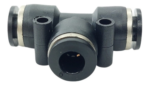 Imagen 3 de 4 de Conector Unión Racord Neumático T Tee Acople Manguera 6mm