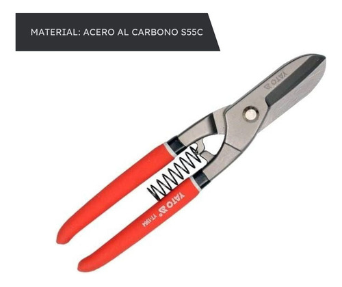 Tijera Chapas Yato Yt-1964 10 Izquierda Robusta Mango Pvc Naranja/negro