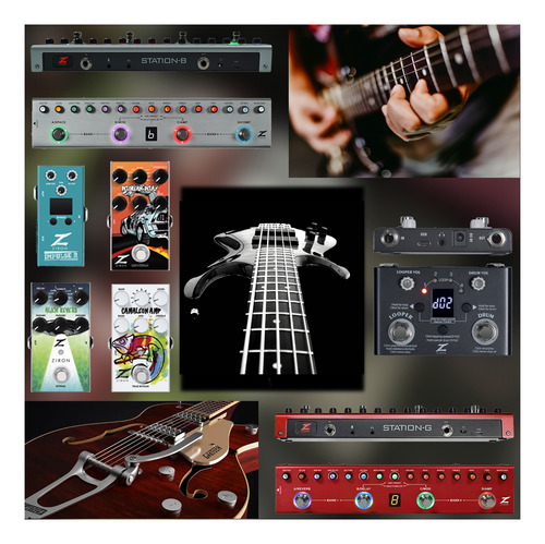 Pedal Guitarra Ziron Delorean Com 9 Delays True Bypass Usb C