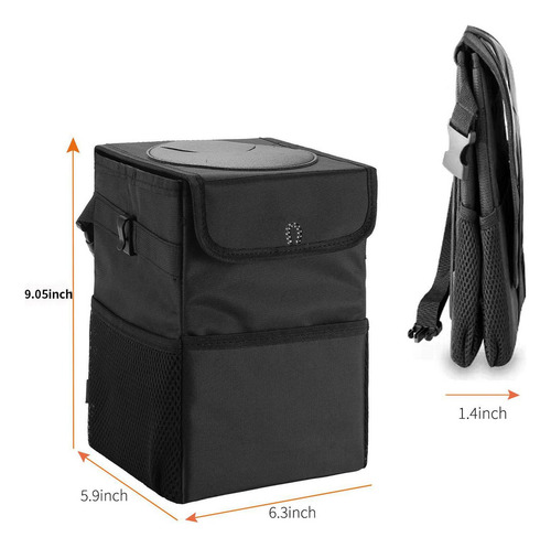 Cubo De Basura Para Coche Con Tapa, Contenedor De Basura,
