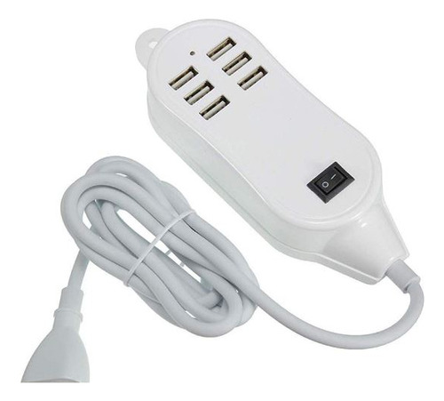 Cargador De Ecritorio Zapatilla De 6 Usb Flaber