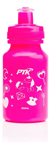 Garrafa Squeeze Bicicleta Infantil Ptk Standard 250ml Cores Cor Rosa