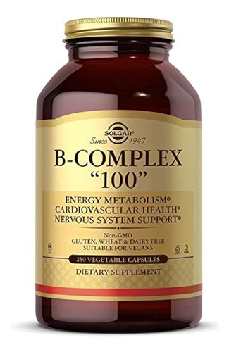 Solgar B-complex  100 , 250 Capsulas Vegetales - Salud Del C