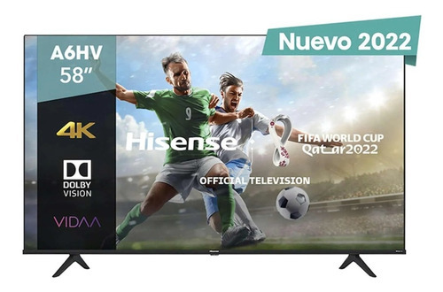 Pantalla Led Hisense 58 Ultra Hd 4k Smart Tv 58a6hv