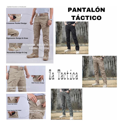 Pantalón Táctico / Senderismo/trecking/airsoft/mat:ripstop