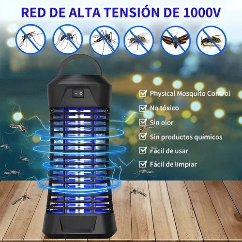 Lámpara Ultra Violeta Mata Mosquitos Eléctrico Repele Moscas