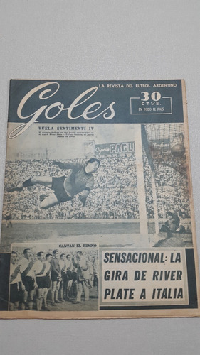 Revista Goles N° 51 31/5/1949 River 3 Racing 0!