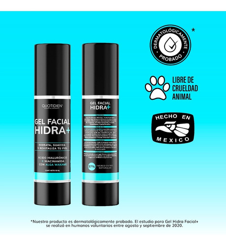 Imagen 2 de 9 de Gel Facial Hidratante Con Ácido Hialurónico + Niacinamida