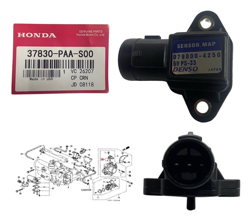 Sensor Map Original Denso Honda Crv 1997 1998 1999 2000 2001