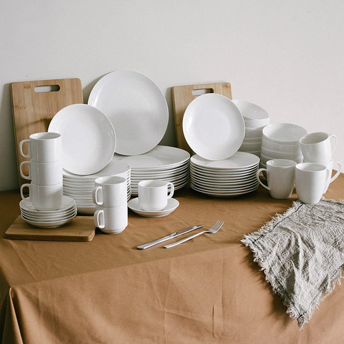 Platos Brew To A Tea Porcelana 12 Piezas 8 Cm Blanco