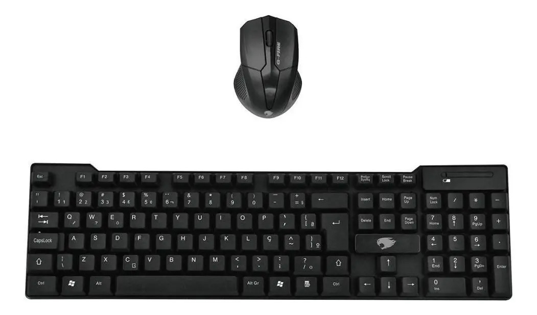 Kit Teclado E Mouse Sem Fio Wireless