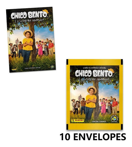 Álbum Chico Bento Com 10 Envelopes = 50 Figurinhas.