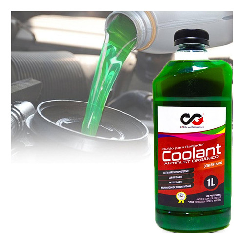 Aditivo Coolant Antirust Organico Concentrado Verde 1l