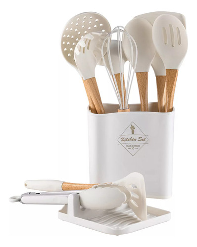 Set De Utensilios De Silicona, Cucharones Espátula 13 Piezas