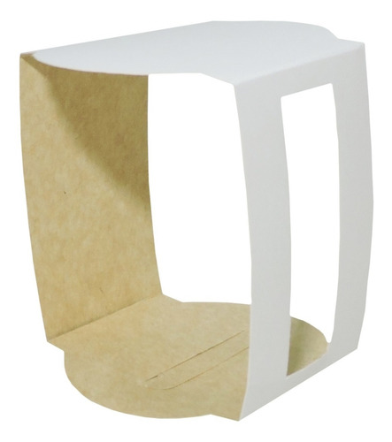Imagen 1 de 6 de Soporte Para Taza Taz4 X 10u Packaging Blanco Madera