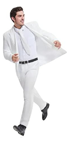 Traje Blanco Para Hombre - Traje De Halloween, Zoot Suit, Ne