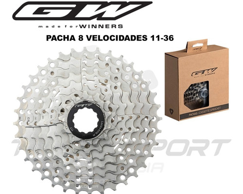 Imagen 3 de 8 de Combo Pacha + Cadenilla Gw 8 V 11-36 Bicicleta Mtb Oferta