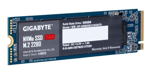 Imagen 3 de 4 de Disco sólido interno Gigabyte GP-GSM2NE3256GNTD 256GB