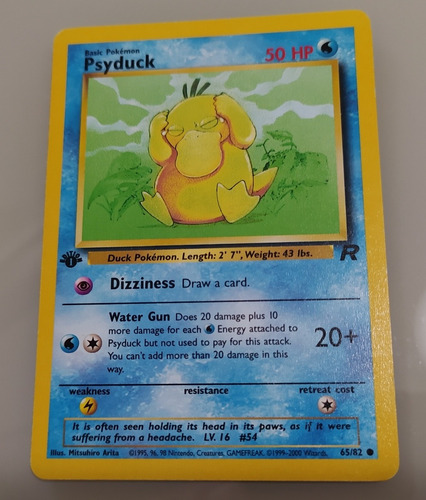 Card Psyduck 65/82 Pokemon Rara (Usado)